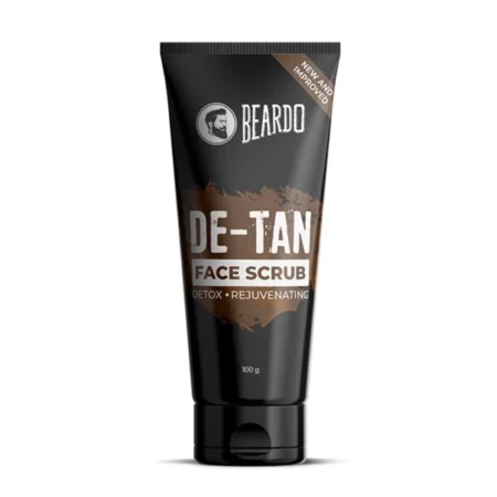 BEARDO De-Tan Face scrub for Men, 100g | Blackhead & Tan Removal | Dual Bead Exfoliation | Coffee Detox | Oil Control
