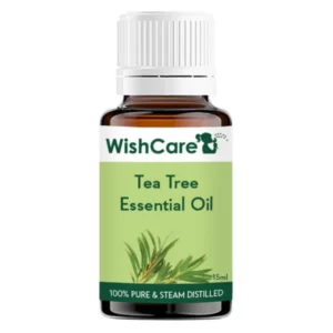 WishCare® Tea Tree Essential Oil 15 ML - 100% Pure, Undiluted & Natural - For Skin, Hair and Acne Care available on Herbkart