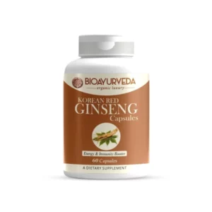 BIOAYURVEDA Korean Red Ginseng for Energy and Immunity Boost 60 Capsules available on Herbkart