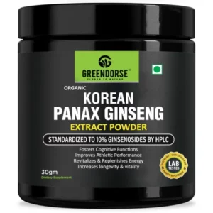 GREENDORSE Organic Korean Panax Ginseng Extract Powder, 30g available on Herbkart