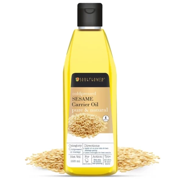 Soulflower Sesame Hair Oil, 225 ml available on Herbkart