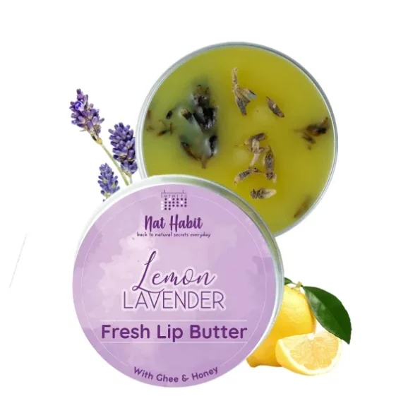 Nat Habit Lemon LavenderLip Balm Fresh Infused Lip Butter With Desi Ghee & Raw Honey (10gm), Herbkart8t771uaf3QthLL.webp, Herbkart8t771uaf3QthLL