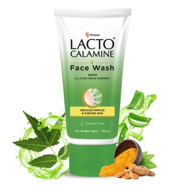 Lacto Calamine Neem Face Wash With Aloe Vera & Turmeric, 150ml available on Herbkart