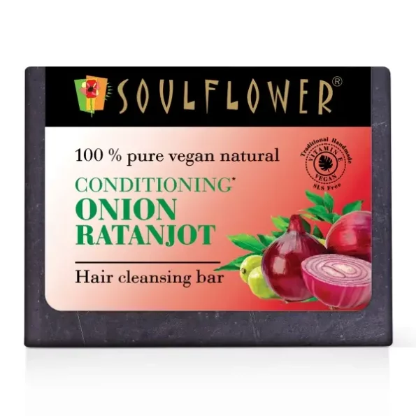 Soulflower Conditioning Onion Ratanjot Soap, 150g, Herbkart8t781DtK5mClMS.webp, Herbkart8t781DtK5mClMS