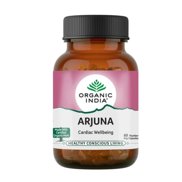 Organic India Arjuna 60 Capsule Bottle available on Herbkart