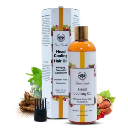 Seer Secrets Natural Peppermint & Bhringraj Oil for Head Cooling | Hair Growth | Relaxation & Relief | Suitable for Men & Women | Pack of 10ML