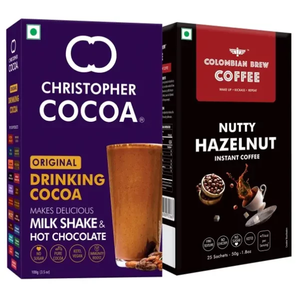 Colombian Brew Hazelnut Instant Coffee Powder, 50g, Drinking Chocolate Cocoa Powder, Dark No Sugar, 100g Combo, Herbkart8t78120iJ7sLzjL.webp, Herbkart8t78120iJ7sLzjL