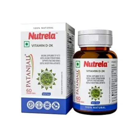 NUTRELA PATANJALI VIT D2K NATURAL TAB- VANILLA, Pack of 1 tabs