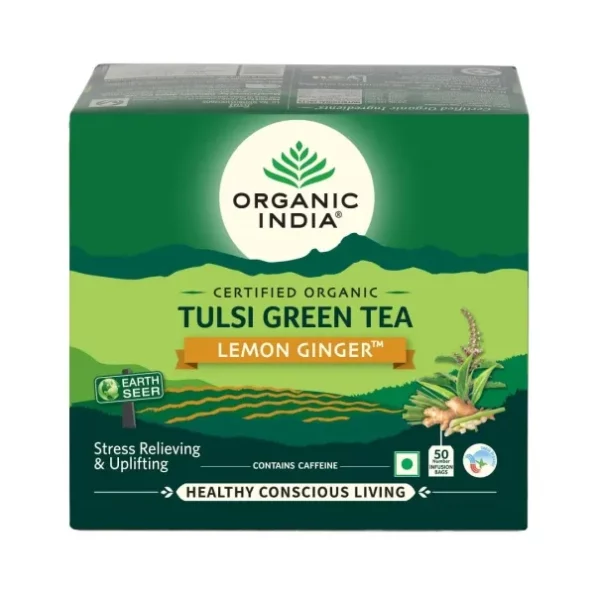 ORGANIC INDIA Tulsi Green Tea Lemon Ginger 50 Teabags, Herbkart8t761qlAmJFdhL.webp, Herbkart8t761qlAmJFdhL