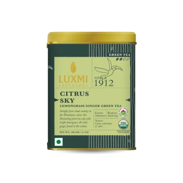 Luxmi Estates Citrus Sky Lemongrass Ginger Green Tea - 100gm, Herbkart8t771tSQPRXbjL.webp, Herbkart8t771tSQPRXbjL