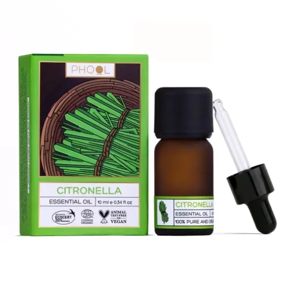 PHOOL LUXURY INCENSE Citronella Essential Oil - Natural Mosquito Repellant - Helps Spread Fresh Fragrance, Pure And Natural Fragrance - Free User Guide And Dropeer Inside, Herbkart8t781AS1O0E6tL.webp, Herbkart8t781AS1O0E6tL