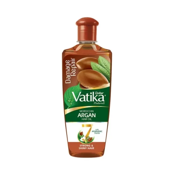 Vatika Naturals Moroccan Argan Hair Oil with 7 Ayurvedic Herbs, 200 ml available on Herbkart