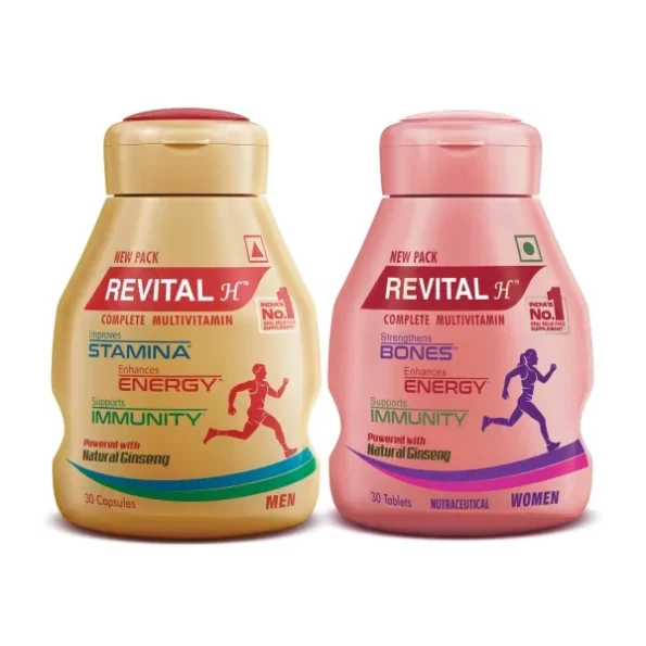 Revital H Woman 30s and Revital H Men 30s combo available on Herbkart