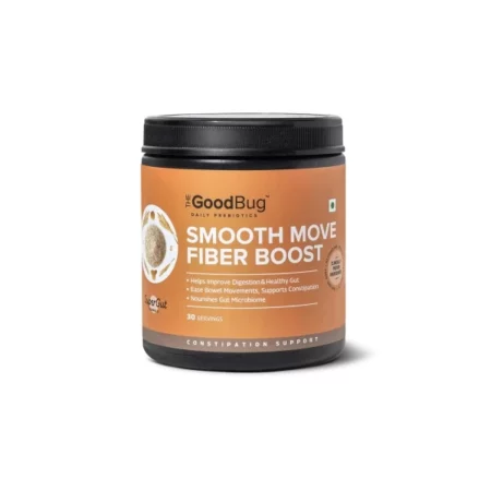 The Good Bug Smooth Move Fiber Boost, Relieves Constipation, Enhances Digestive Health, 30 Servings - Powder