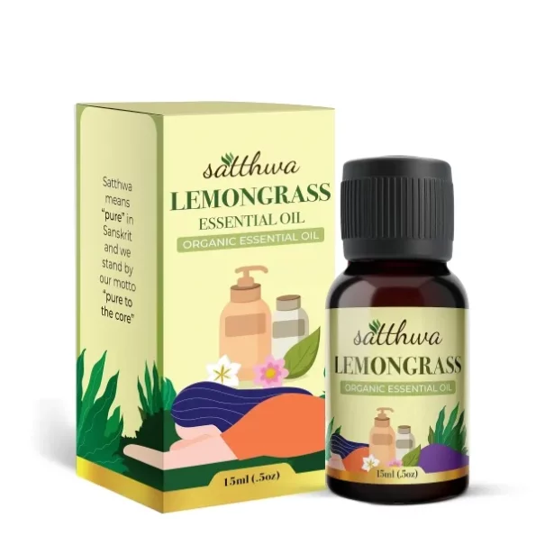 Satthwa Organic Lemongrass Essential Oil - Therapeutic Grade - 15ml, Herbkart8t781WN4202MuFL.webp, Herbkart8t781WN4202MuFL