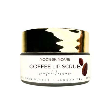 Noor skincare Coffee Lip Scrub - 100% Organic, for Dark Lips to Lighten Pink Lightening and Pigmentation Remover Lip care for Men Women Brightening Smokers Lips Exfoliating Darkness Removal Scrubs