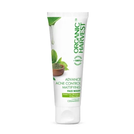 Organic Harvest Vitamin B Face Wash with Spinach & Niacinamide for Oily Skin, Fights Pimples & Painful Acne, 100% Organic 100gm