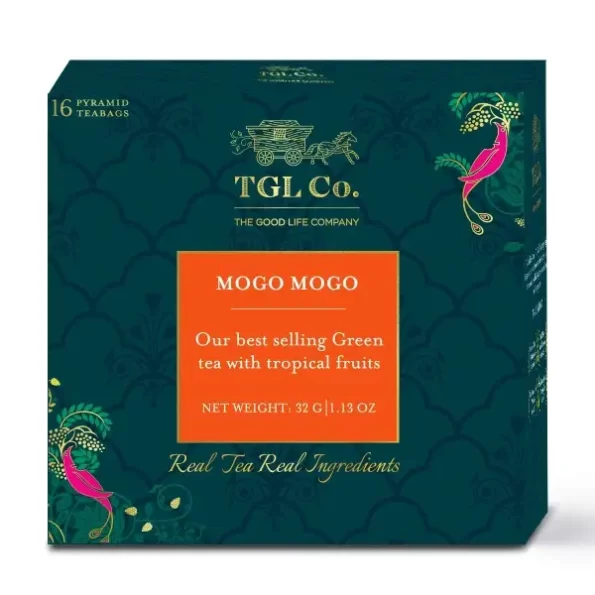 TGL Co. The Good Life Company Tgl Co. Mogo Mogo Green Tea, 16 Tea Bags available on Herbkart