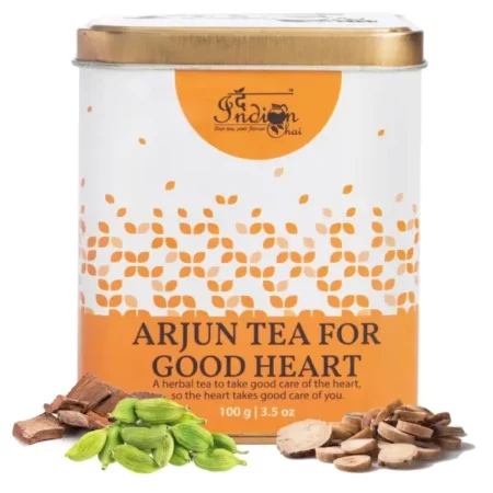 The Indian Chai - Arjun Tea For Good Heart - 100Grams | Promotes Heart Health | Helps Maintain Cholesterol | Controls Blood Pressure | Herbal Tea | Ayurvedic Tea | Refreshing Flavour | Loose Leaves