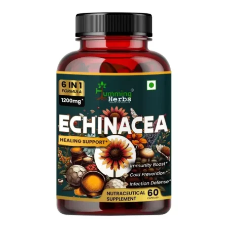 Humming Herbs Echinacea 1200mg with Elderberry, Bee Propolis & Selenium - 60 Capsules