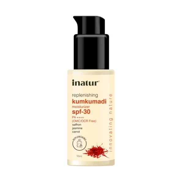 inatur Kumkumadi Moisturizer + Sunscreen SPF 30 PA++++, 50ml available on Herbkart