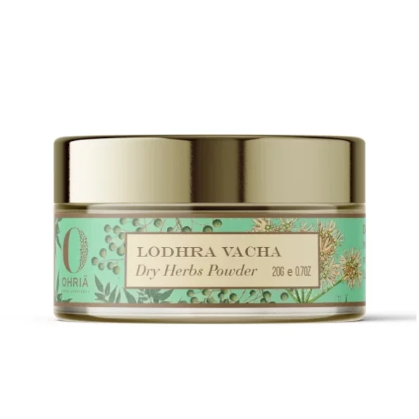 Ohria Ayurveda Lodhra Vacha De Tan Face Pack, Dry Herbs Powder - 20g, Herbkart8t761l0WENxKSL.webp,