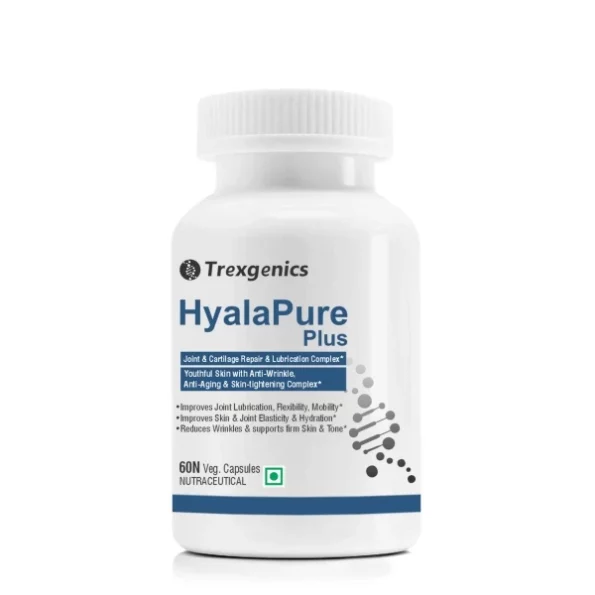 Trexgenics Hyalapure Plus Advanced Joint Lubrication & Skin Care Complex With Hyaluronic Acid 50Mg (60 Veg. Capsules), Herbkart8t761bAS20GMJtL.webp, Herbkart8t761bAS20GMJtL