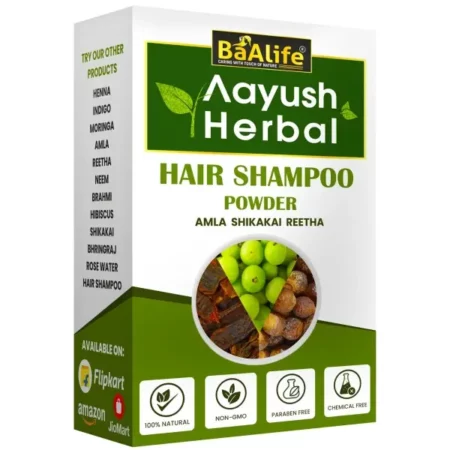 BaAlife Amla Reetha Shikakai Powder 3-In-1 Natural Hair Cleanser for hair 200g |Hair Shampoo | No Chemical, No Preservative | Sls, Paraben Free | Ready To Use
