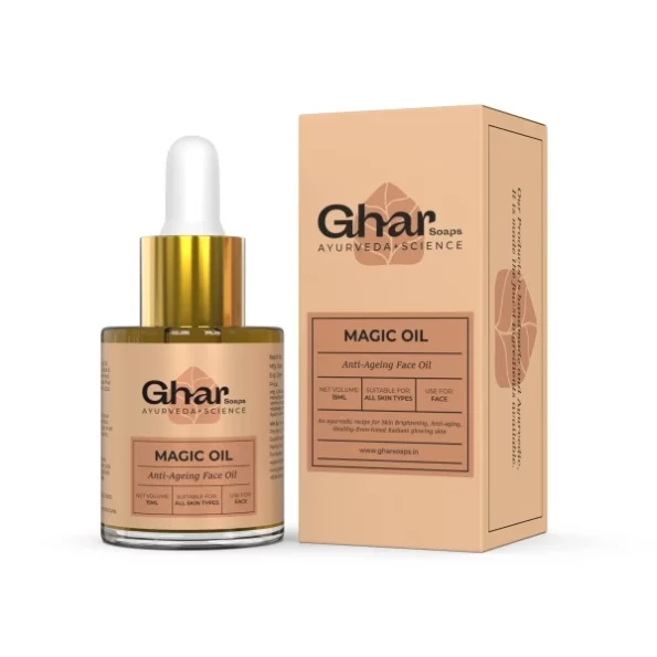 Ghar Soaps Anti Ageing Ayurvedic Face Serum For Glowing Skin (15 ml) available on Herbkart