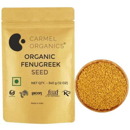 CARMEL ORGANICS Fenugreek Seed/Methi Seeds (Whole, 340 Grams)