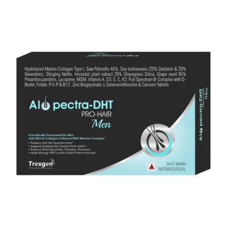 Trexgen Alopectra-Dht Pro-Hair Men Marine Collagen- Dht Blocker Complex (30 Tablets)