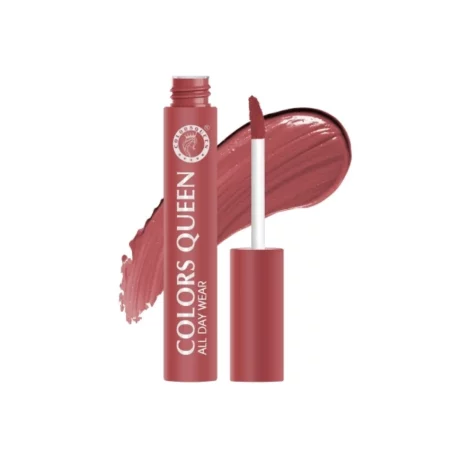 Colors Queen All Day Wear Liquid Lipstick - Velvet Nude, 12g | Highly Pigmented, Long Lasting Matte Lipstick | Smooth One Swipe Application, Lightweight & Non Transfer Liquid Lipstick for Women