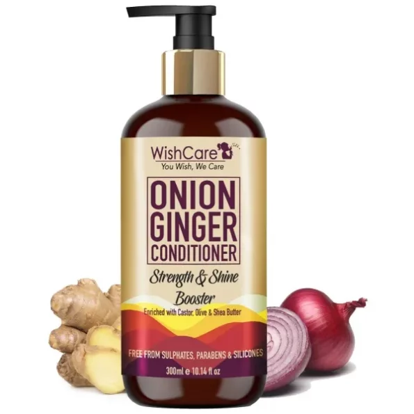 WishCare Onion Ginger Conditioner - 300 Ml available on Herbkart