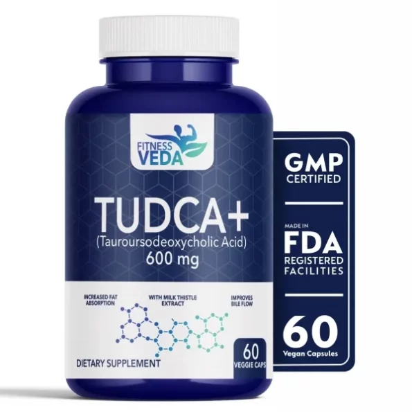 FITNESSVEDA Tudca 600 mg - Liver Supplement with milk thistle- 60 Capsules, Herbkart8t7617Z44y20x1L.webp,