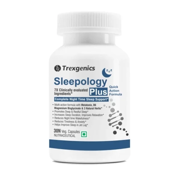 Trexgenics Sleepology Plus Melatonin 10 Mg Sleep Support (30 Veg. Capsules), Herbkart8t761l0UAa0vSL.webp, Herbkart8t761l0UAa0vSL