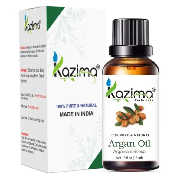 KAZIMA Argan Moroccan Cold Pressed Carrier Oil- 100% Pure Natural & Undiluted Used For Face, Skin, Body Massage, Nails, Hair Growth, Beard Growth, Moisturizer, 15 ml, Herbkart8t771bKd734xeL.webp,