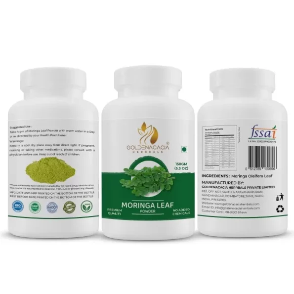 Goldenacacia Herrbals Moringa Leaf Powder (50) gm available on Herbkart