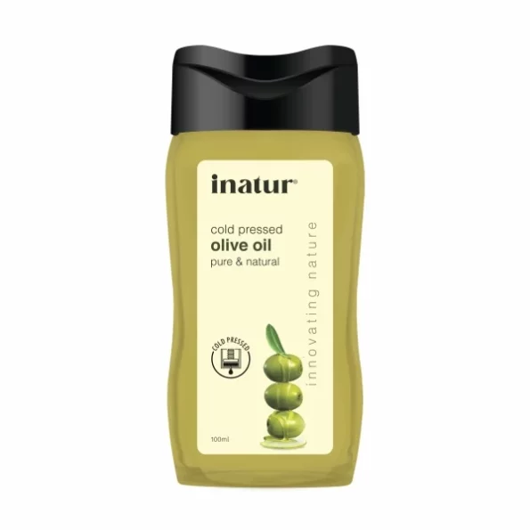 inatur Olive Oil - Organic, Cold - Pressed, and 100% Pure, 100ml available on Herbkart