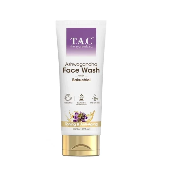 TAC - The Ayurveda Co. Ashwagandha Face Wash - 50Ml, Herbkart8t751PYEyBOoZL.webp, Herbkart8t751PYEyBOoZL