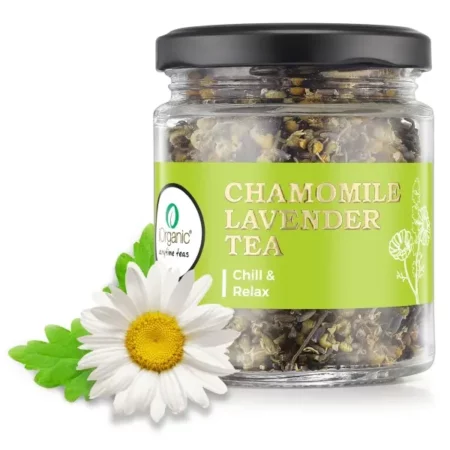 iOrganic Chamomile Lavender Tea | IMMUNITY BOOSTER | SLEEP & RELAXATION | Organic Herbal Tea with Green Tea Blend | Caffeine-Free | 100% Natural TEA | Vegan | - 35g - 30+ Cups