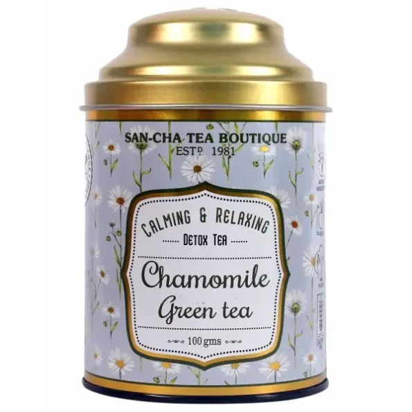 SAN-CHA Tea Boutique,Chamomile Green Tea,Night-Time Tea (100X3 Cups), available on Herbkart