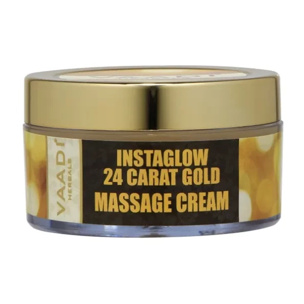 Vaadi Herbals 24 Carat Gold Massage Cream, 50 Gm available on Herbkart