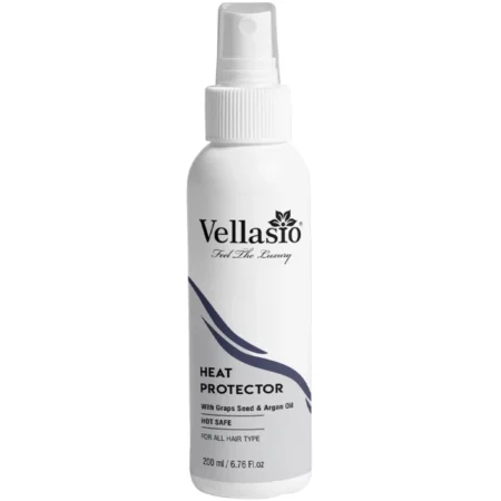 Vellasio Natural Hair Heat Protection Spray For Hair Straightener With Moroccan Argan oil And Grapes Seed Oil No Sulphate, No Paraben Hair Spray for Straightening Men and Women