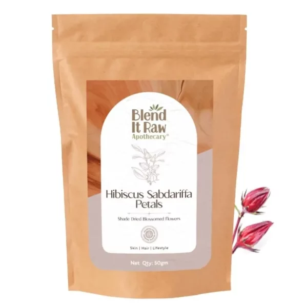 Blend It Raw Apothecary Hibiscus Sabdariffa Petals for Skin, Hair & Tea, 50g, Herbkart8t751tMPMaXePL.webp, Herbkart8t751tMPMaXePL