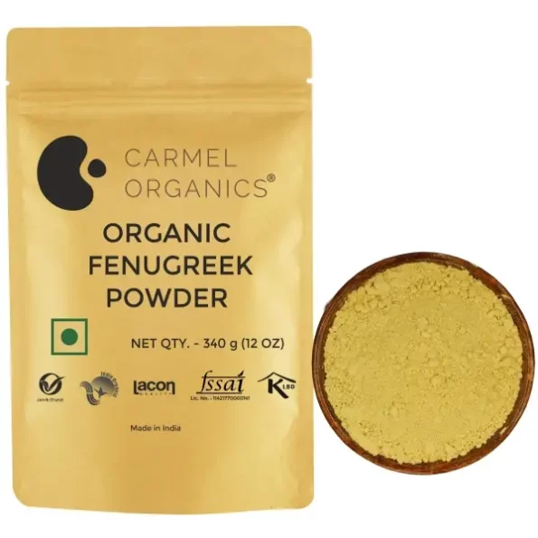 CARMEL ORGANICS Fenugreek Seed/Methi Seeds (Powder, 340 Grams), Herbkart8t781l20Jdx4m5L.webp,