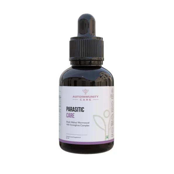 Autoimmunity Care: Parasitic Care - Black Walnut Wormwood with Krimighna Complex, Clove & Orange peel extract 60ml Oil available on Herbkart