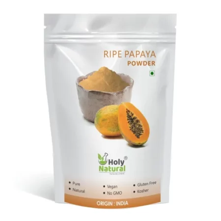 Holy Natural Ripe Papaya Fruit powder -100 GM | Also Called Carica papaya, papaw or pawpaw | Spray Dried Powder, Sugar Free, Rich source of phytonutrients, minerals and vitamins.
