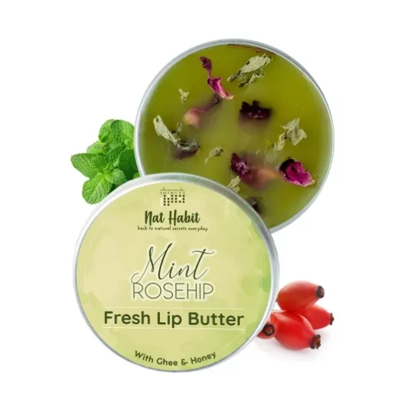 Nat Habit Mint Rosehip Lip Balm Fresh Infused Lip Butter With Desi Ghee & Raw Honey - 10gm, Herbkart8t7711jRZmYbqL.webp, Herbkart8t7711jRZmYbqL