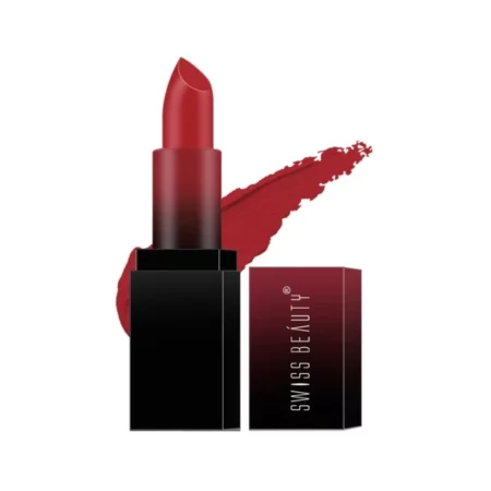 Swiss Beauty Hd Matte Pigmented Smudge Proof Lipstick | Creamy Matte Long Stay Lipstick | Siren-In-Scarlet, 3.4g