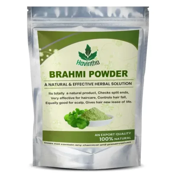 Havintha Natural Brahmi Powder for hair growth and Cleansing of Scalp, Eclipta Alba - 227 Grams available on Herbkart